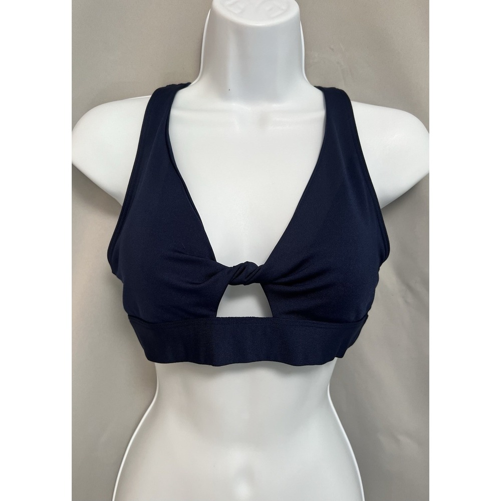 Victorias Secret Pink Active Sports Bra Navy Blue Size Medium Women's Gym